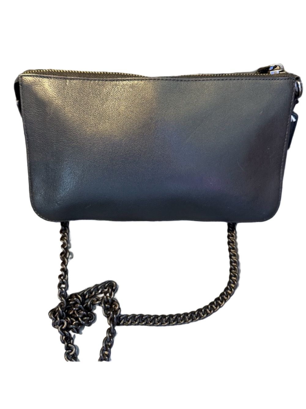 Coach Nolita 22 Floral Calf Hair Shoulder Bag Black Leather Chain Handle NWOT - Picture 4 of 12